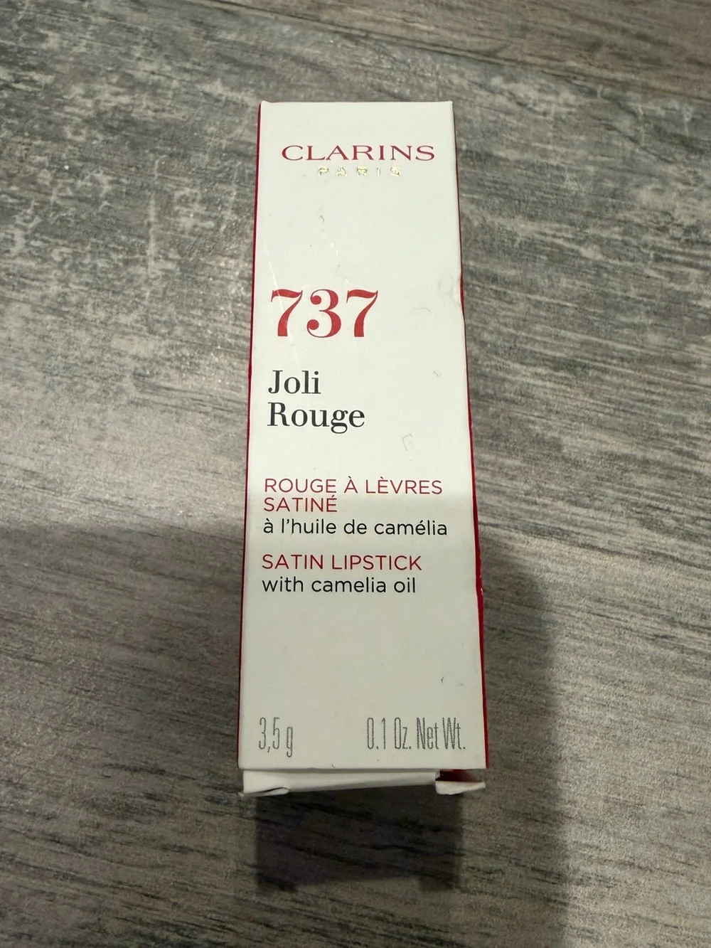 NEW! Clarins Joli Rouge Satin Lipstick in Spicy Cinnamon 737